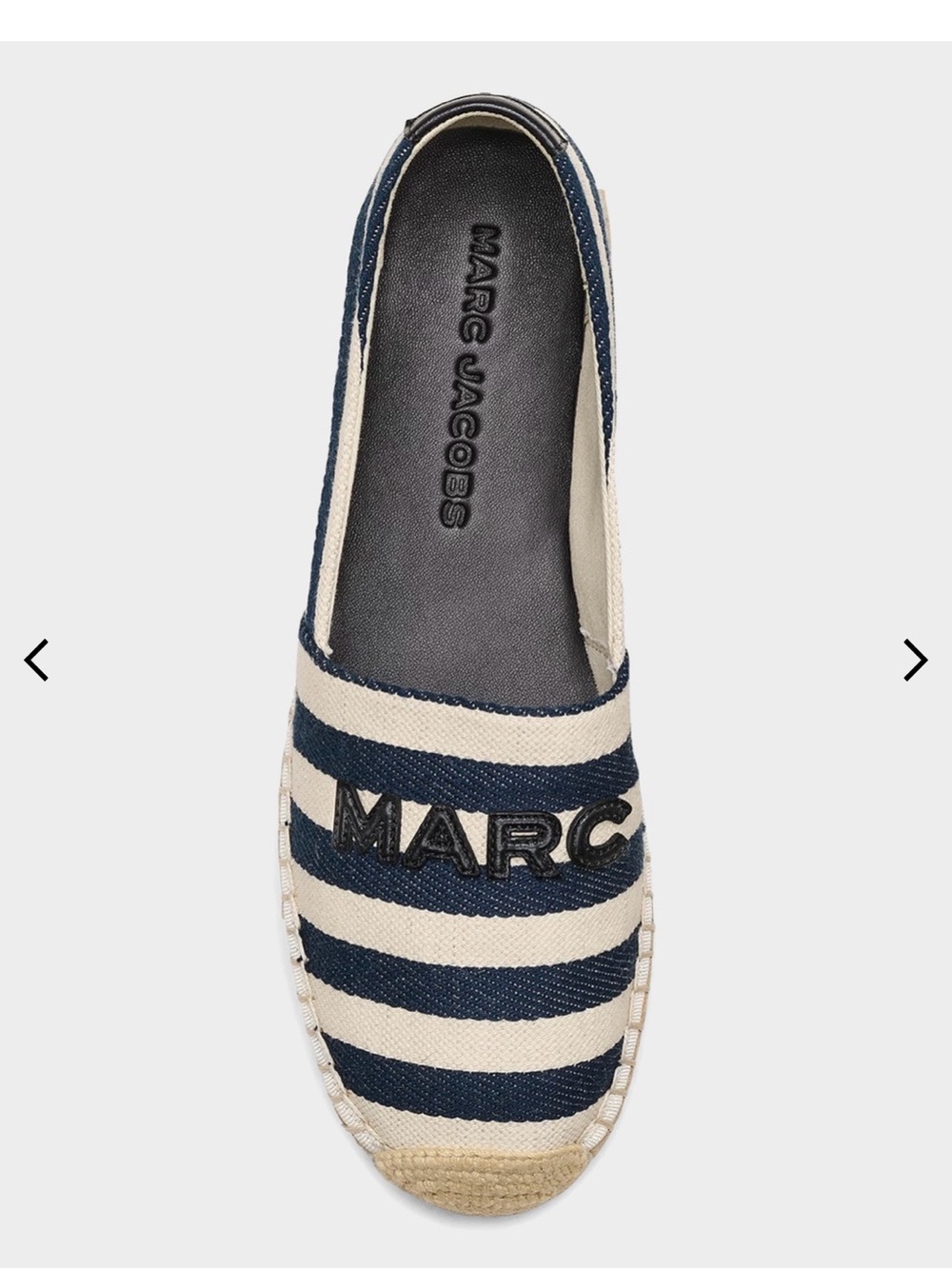 New Marc Jacobs The Striped Canvas Espadrilles in size 9 (39) - Picture 2 of 9